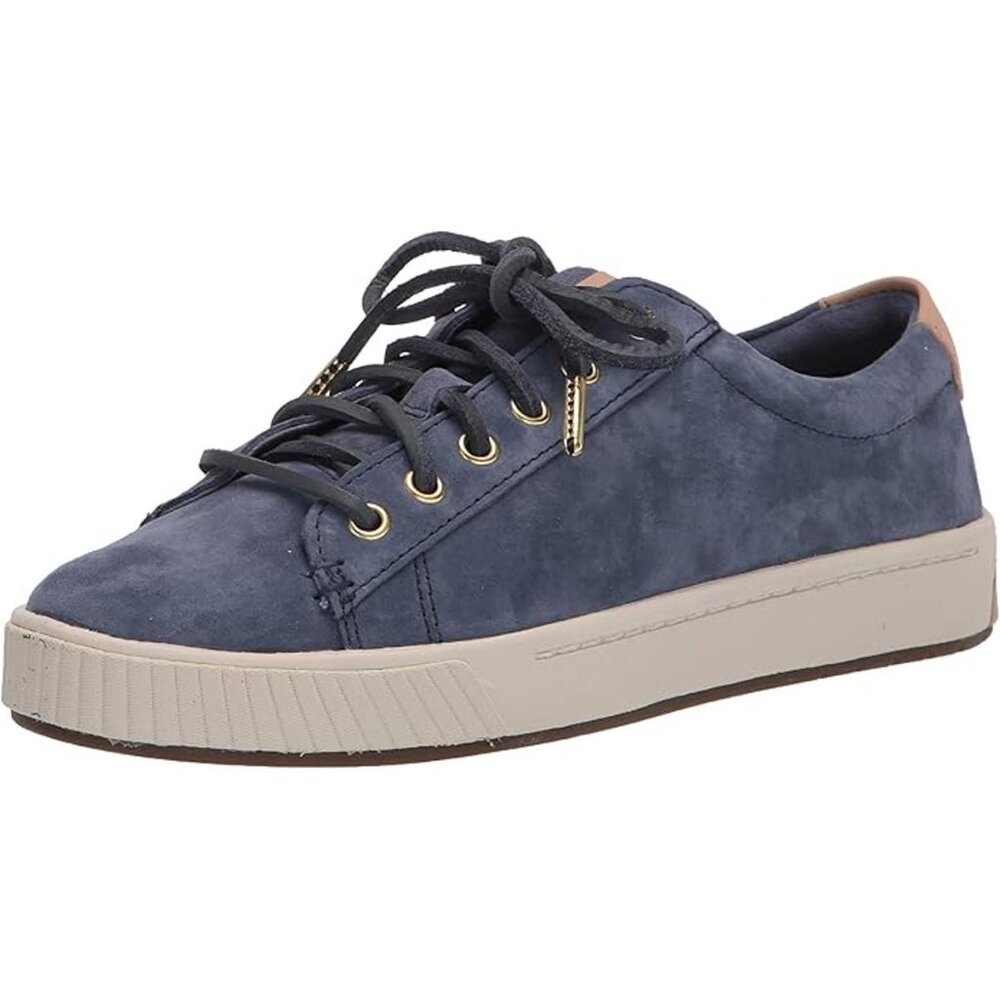 NEW Sperry Womens Anchor Plushwave LLT Grey Blue Shoes Gold detail Sz 10